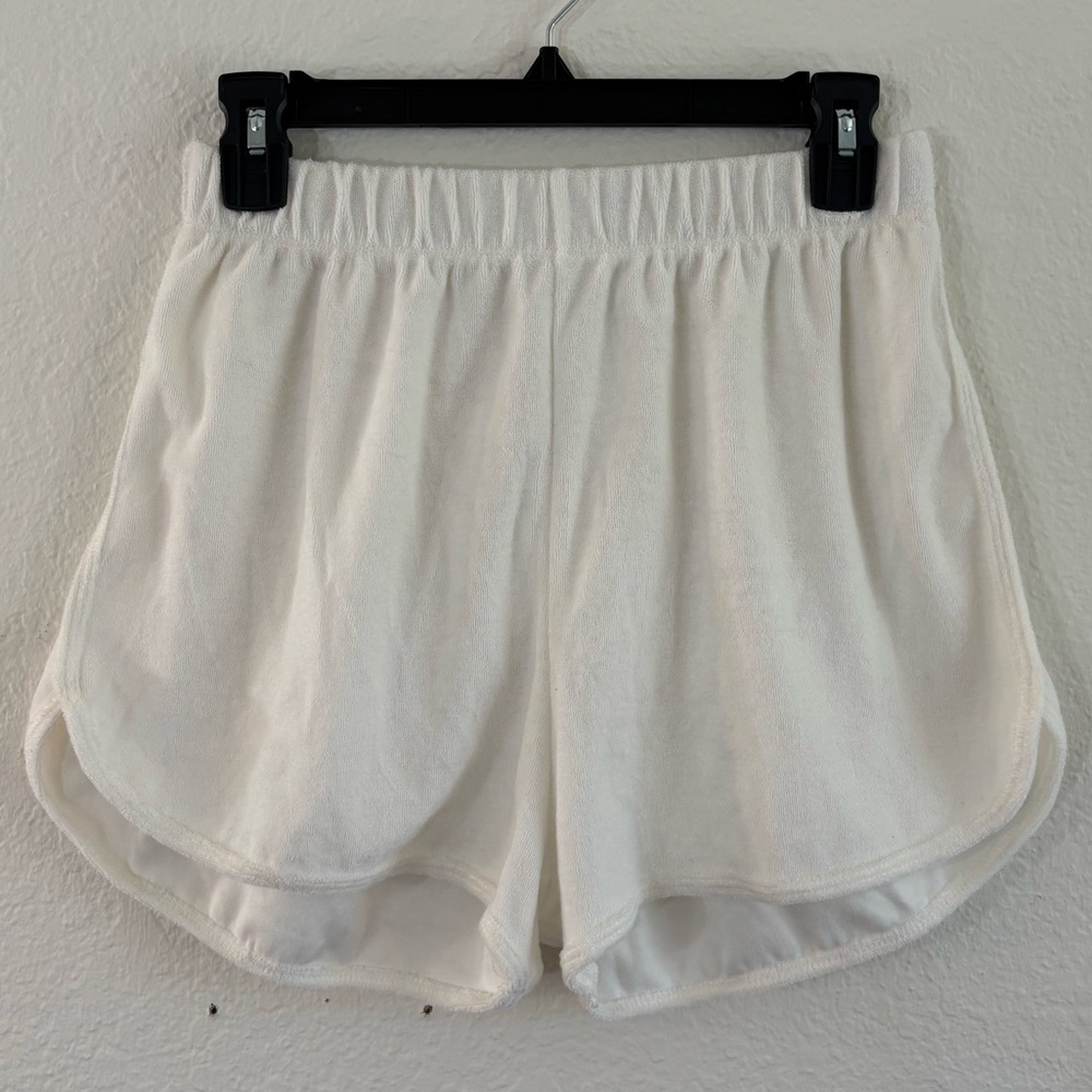 Antistar White Terry Cloth Shorts
